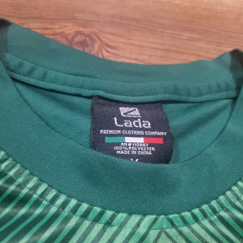 Lada Mexico National Team Soccer Jersey Mens Medium Green Red Geometric Shirt - Picture 3 of 9